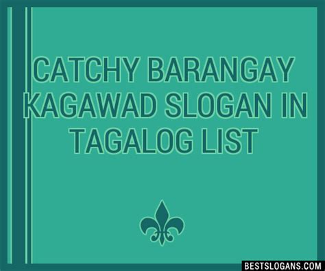barangay kagawad tagline